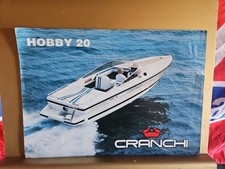 Motoscafo Cranchi Hobby 20 Depliant  Scheda Tecnica Originale D'epoca 