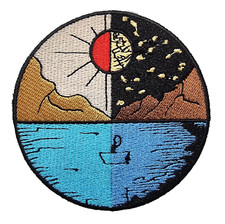 Patch ricamata UFO notte e