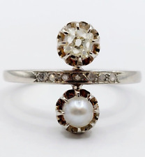 Anello antico oro bianco 18k