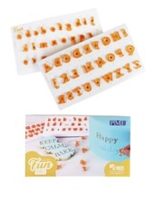 STAMPINI AD IMPRESSIONE LETTERE MAIUSCOLE E MINUSCOLE FUN FONTS 52 PZ 12 mm 30mm