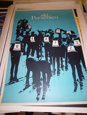 manifesto poster pubblicitario Persenico ski Olimpiadi illustrato epoca 1950s