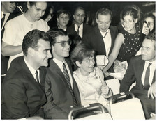 Italia, Carmelo Pagano, Teddy Reno, Rita Pavone   Tirage argentique  17x23 