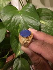 Anello CARTIER ITALIA oro giallo 18 kt e sigillo lapislazzuli vintage anni 70