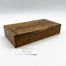 Scatola antica in legno cofanetto scrivania portasigarette porta oggetti