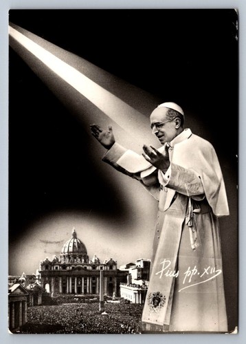 Cartolina rppc papa pio - cartolina,