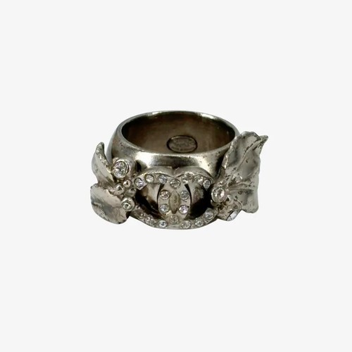 Anello chanel logo argento - anello,