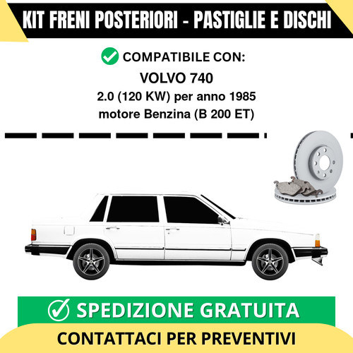 Kit freni posteriori volvo 740 - posteriori,