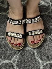 Sandali Ras con grandi swarovski taglia 38