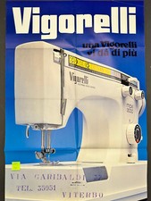 233 Manifesto pubblicità VIGORELLI macchine da cucire Viterbo 1983 RARO