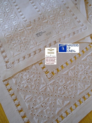 Centrini fatti mano lino - a, ;