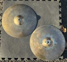 Vintage 14” UFIP RITMO Hi Hat Cymbals 1170 1070g Hihats