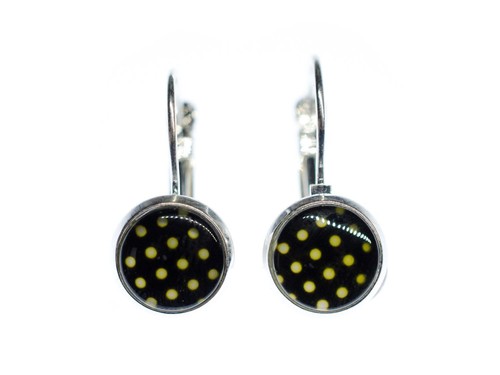 Orecchini pois cabochon - orecchini,