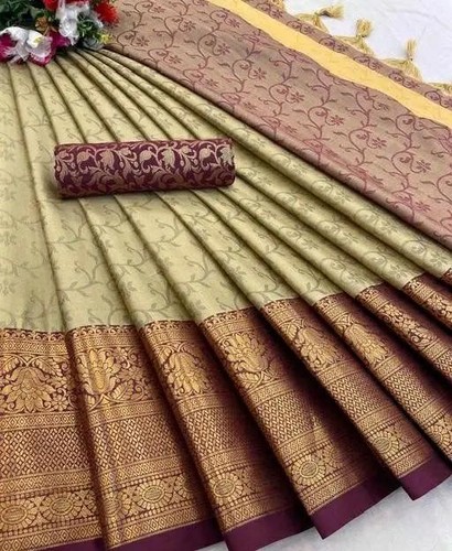 Sari seta cotone con - sari,