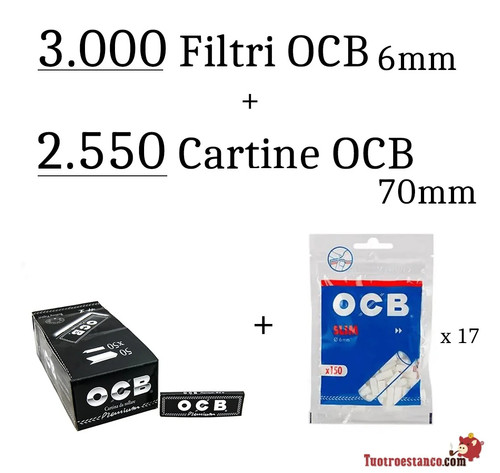 500 cartine ocb 70mm - 2.500,