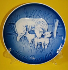 PIATTO DA COLLEZIONE IN PORCELLANA DANESE Mother's Day MAMMA 1987 VINTAGE