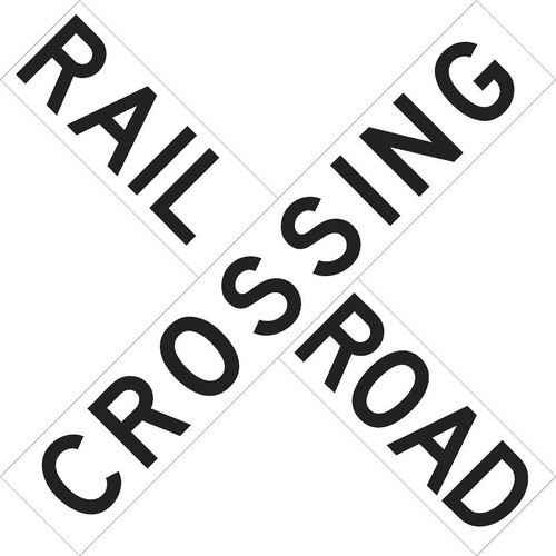 Railroad crossing crossbuck - railroad,