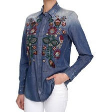 DSQUARED2 Perline Fiori Ricamo