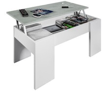 Tavolo apribile 100 X 50 X 43 con rialzo salvaspazio soggiorno CEMENTO 0L1640A