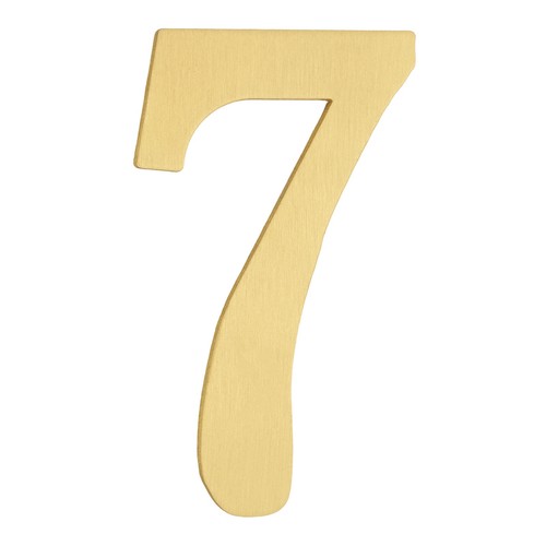 Brass outdoor number 7 - brass,