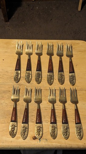 Posate ottone vintage o - in,