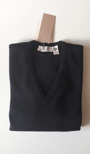 Maglione blu scollo - maglione, 100%
