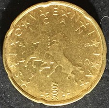 Moneta 20 Centesimi 2007 Lipicanec Slovenia circolata rara da collezione