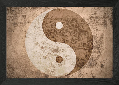 Poster vintage yin yang con - yin,