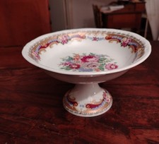 Alzatina vintage in porcellana Depos,artigianato fiorentino,stile Limoges