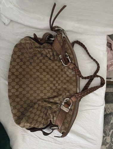 Borsa gucci tela bambù bar - tela,