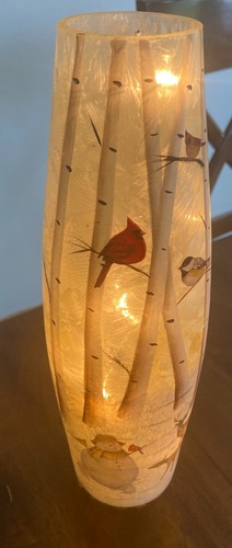 Vaso vetro illuminato stony - vetro,