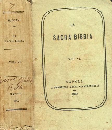 Sacra bibbia vol - la,