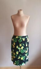 Gonna a matita BPC estiva STAMPA LIMONE nera cotone POSITANO ITALIANA 40