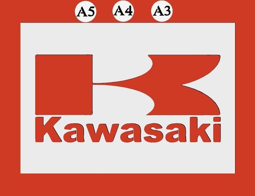 Stencil mylar moto kawasaki - moto,