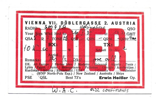 Qsl radio uo1er döblergasse - radio,