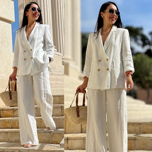 Completo donna lino bianco - , 2