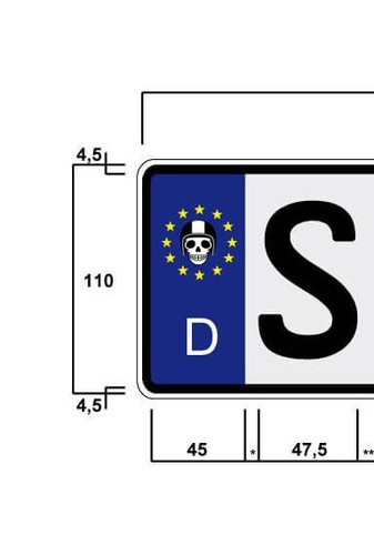 Adesivo targa - 2x, eu