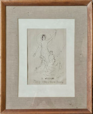 GIOVANNI CAPPELLI (1923-1994) Opera in cornice Quadro Dipinto China su carta