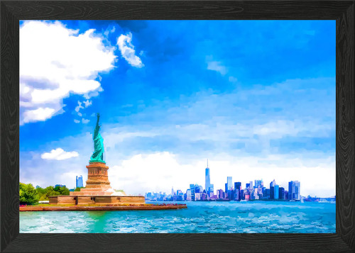 Quadro olio new york city - city, di