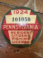 Licenza di pesca Pennsylvania 1924 
