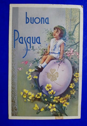 Cartolina 1935 auguri - cartolina,