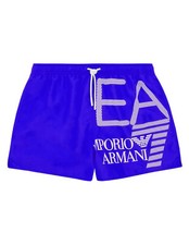 Emporio Armani EA7 Costume da Bagno a Boxer da Uomo con Big Logo Pois