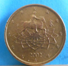 Rara Moneta Da 50 Centesimi di Euro Italia del 2002