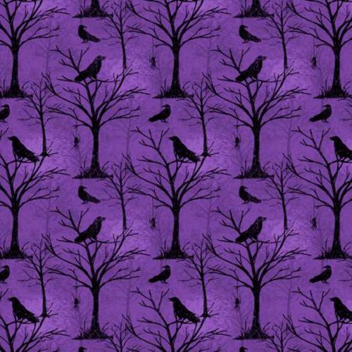 Halloween corvi alberi - corvi, su