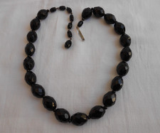 COLLANA GIROCOLLO TARGHETTA WEST GERMANY PIETRE IN VETRO COLORE NERO