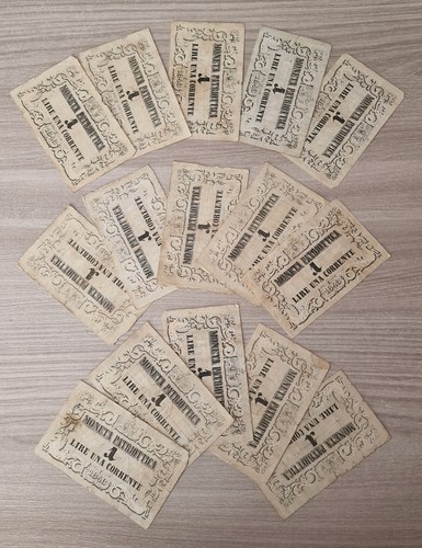 Lotto una lira moneta - 1,