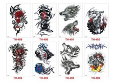 8 X Adesivi Uomo Lupo Tigre