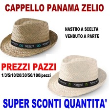 CAPPELLO CAPPELLI DI PAGLIA PANAMA AMERICANO ALOHA COWBOY MARE ESTATE BIANCO