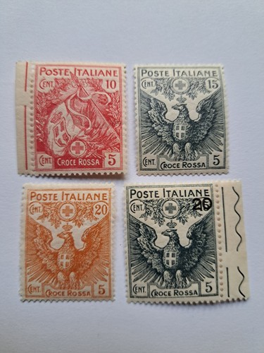 Regno italia 1915 croce - regno, d'italia
