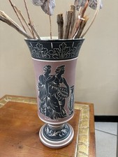 VASO in CERAMICA di CARRARESI Con FIGURE GRECHE