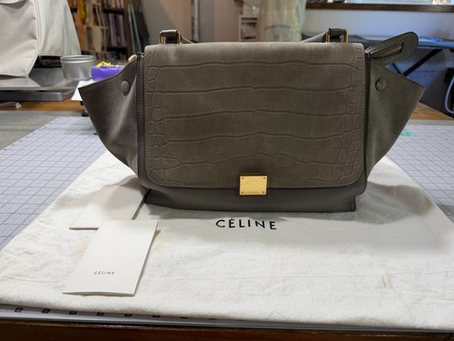Borsa trapezio celine - celine, grigia
